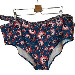 NWT
Wall flower Tropical Floral Turquoise Bikini bottom 3XL Side cutout